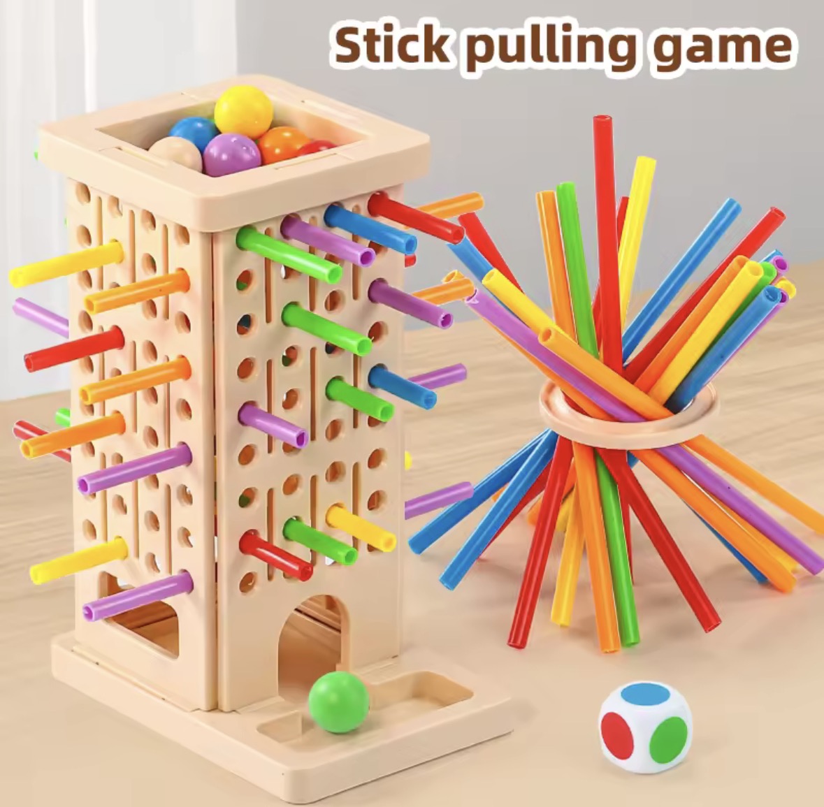 Montessori Sensory Fine Motor Skills Toy Color Cognitive Learning Counting Sticks Game