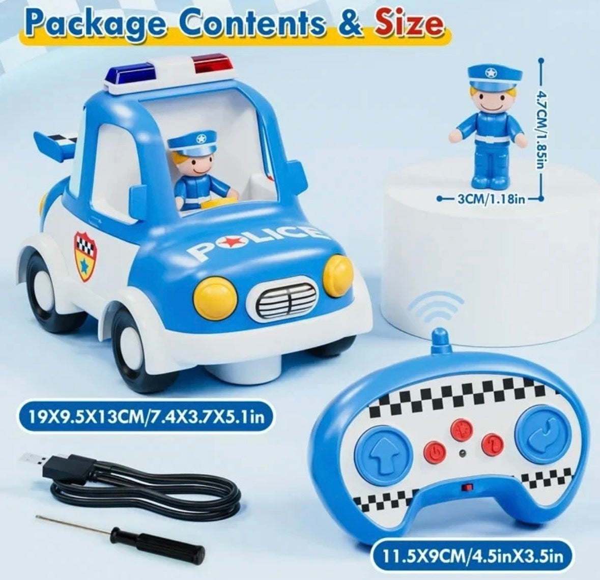 Remote Controlled Racing Car with Sound and Light Recharge