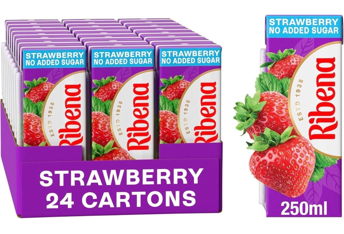 Strawberry Juice 24x250ml No Added Sugar Real