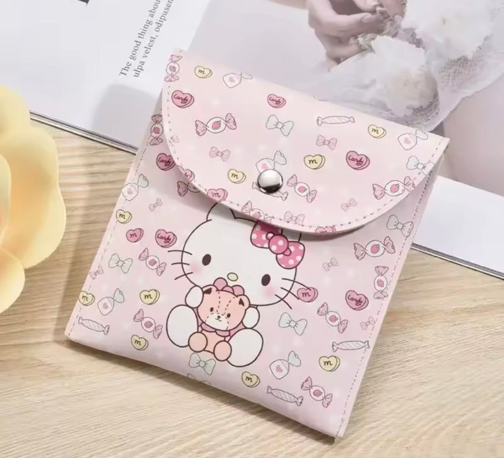 PU Leather Tampon Storage Bag Sanitary Pad Pouch