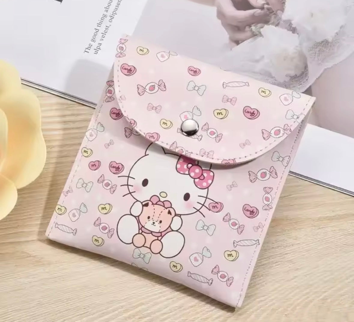 PU Leather Tampon Storage Bag Sanitary Pad Pouch