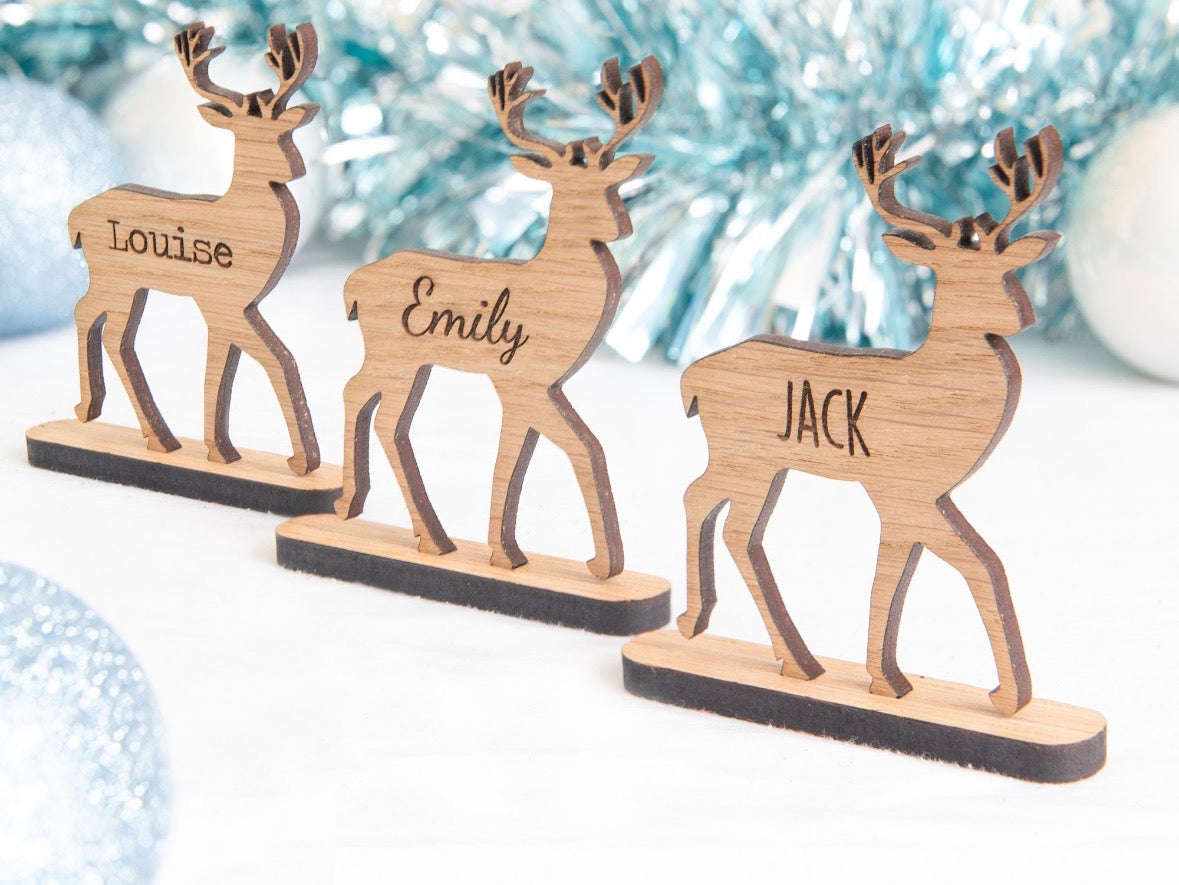 Personalised Wooden Reindeer x1