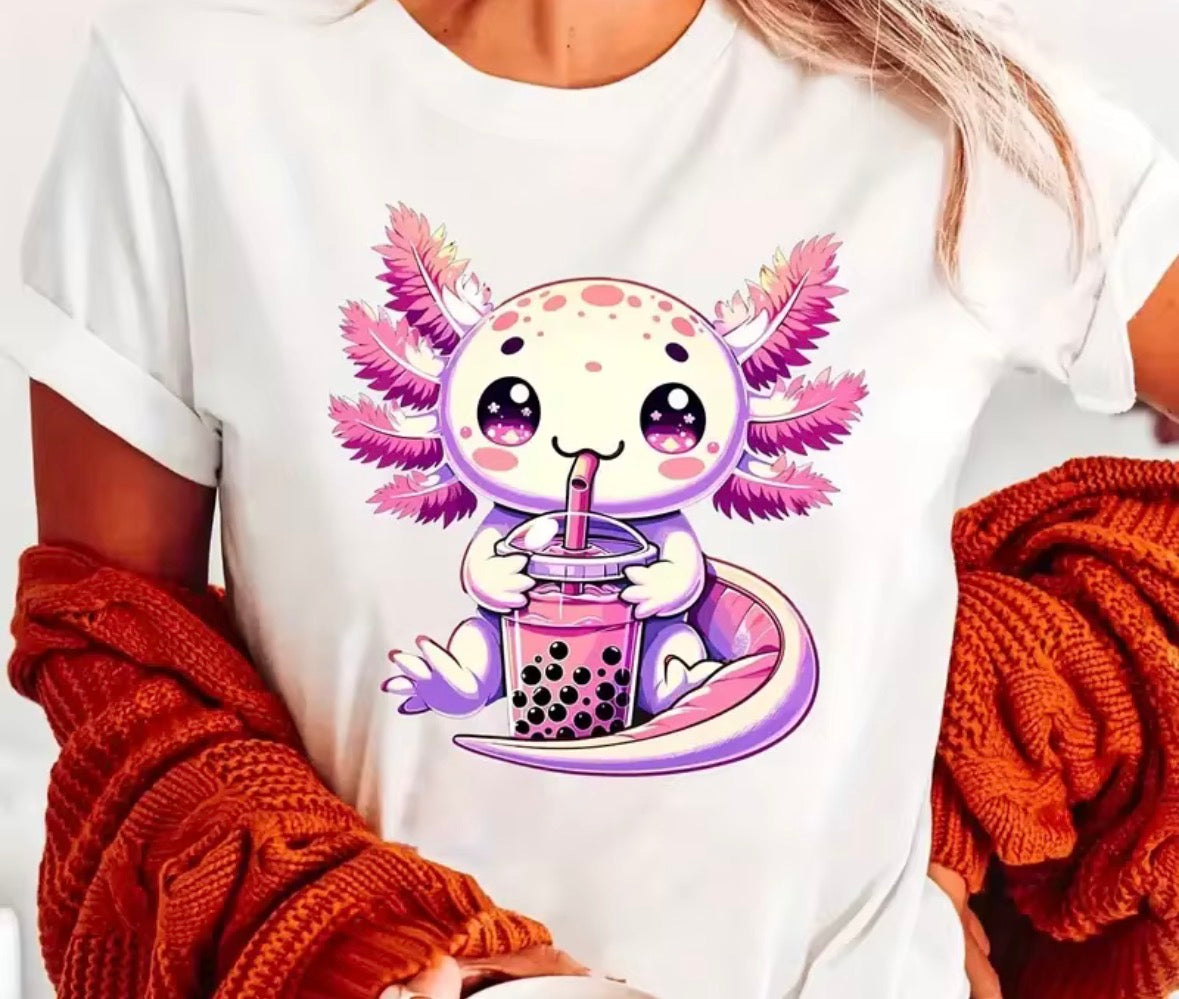 Axolotl Print T-Shirt