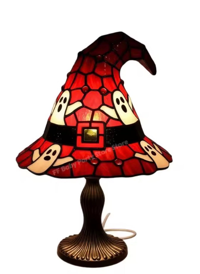 Stained Glass Witch Hat Lamp USB