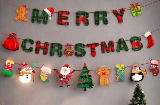 27pcs/3set Christmas Party Decoration-Merry Christmas