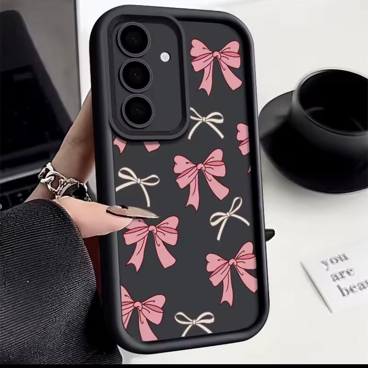 Bow Tie Silicone Case For Samsung Galaxy S26 S25 S24 Ultra S23 S22 Plus S24 S25 FE A57 A37 A17 A56 A27 A36 A16 A55 A15 A54