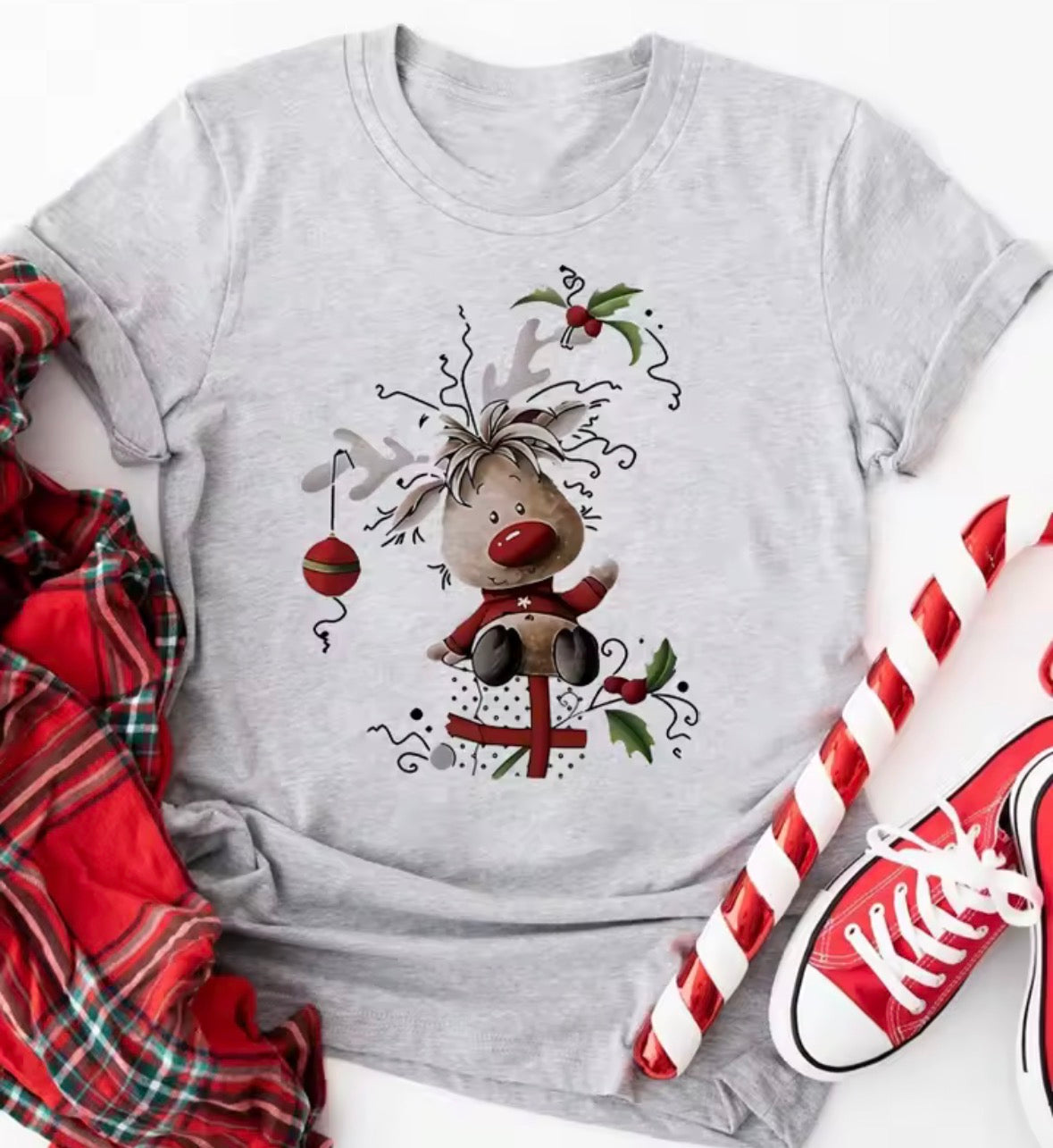 Reindeer Print T Shirt
