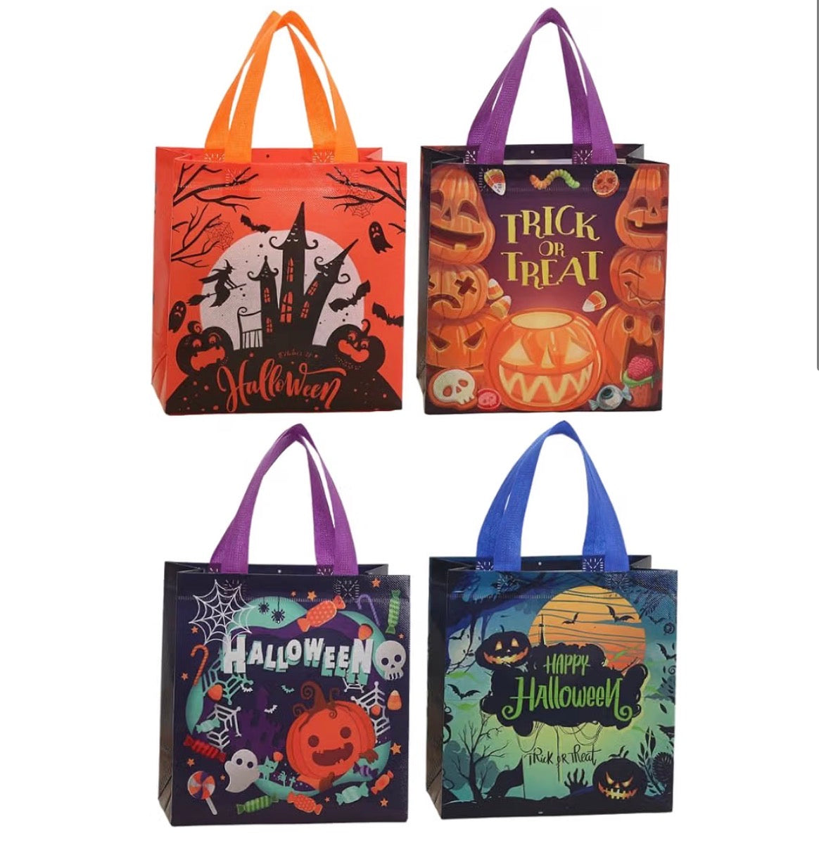 4 Halloween Trick or Treat Bag