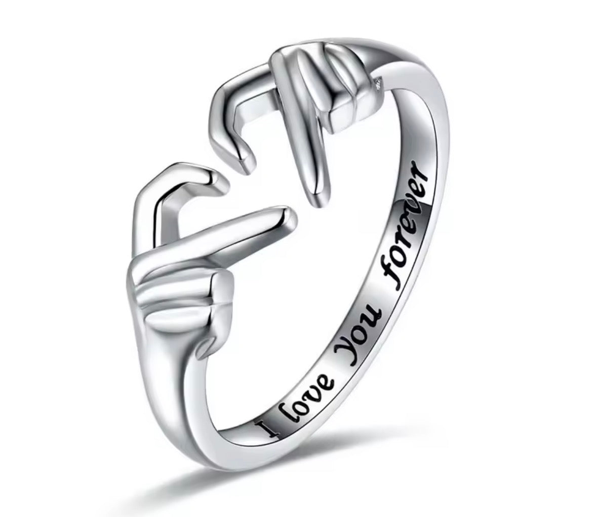Heart Hand Hug Ring