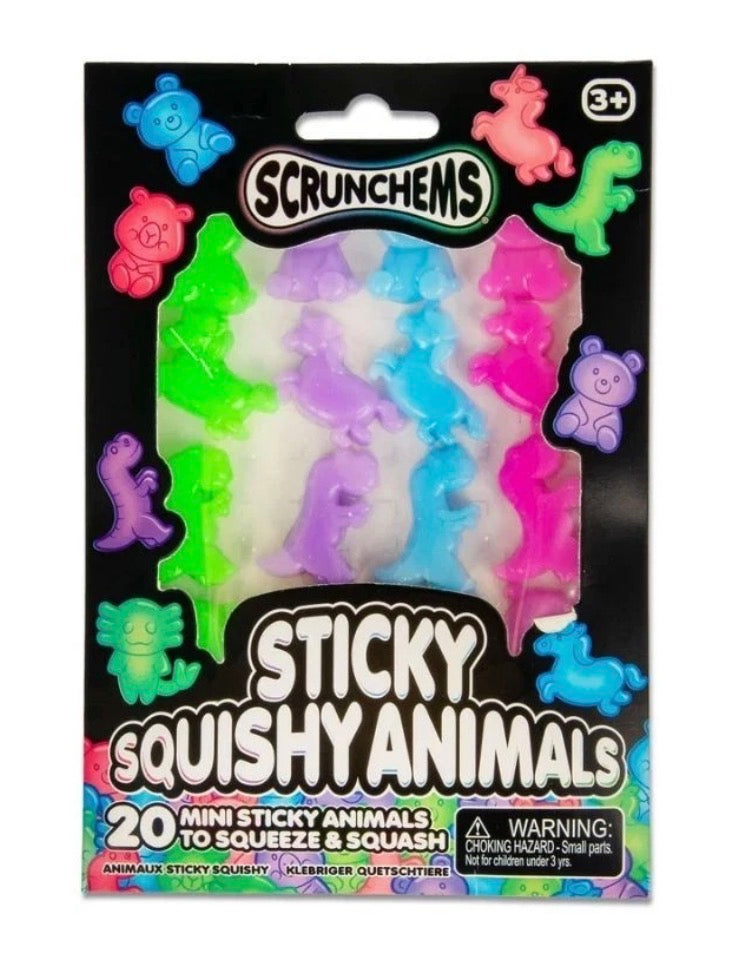 Sticky Squishy Animals Mini Fidget Toy Stickers Sensory