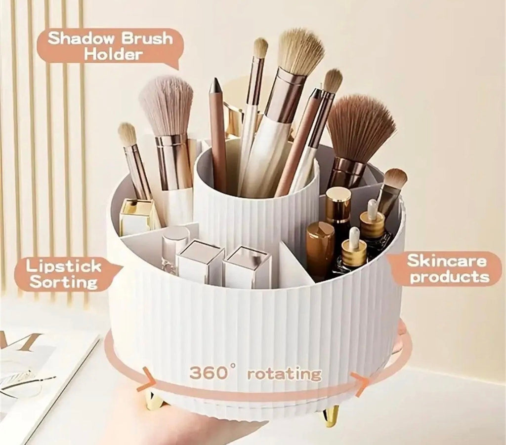 360° Rotating Makeup Organiser Brush Holder