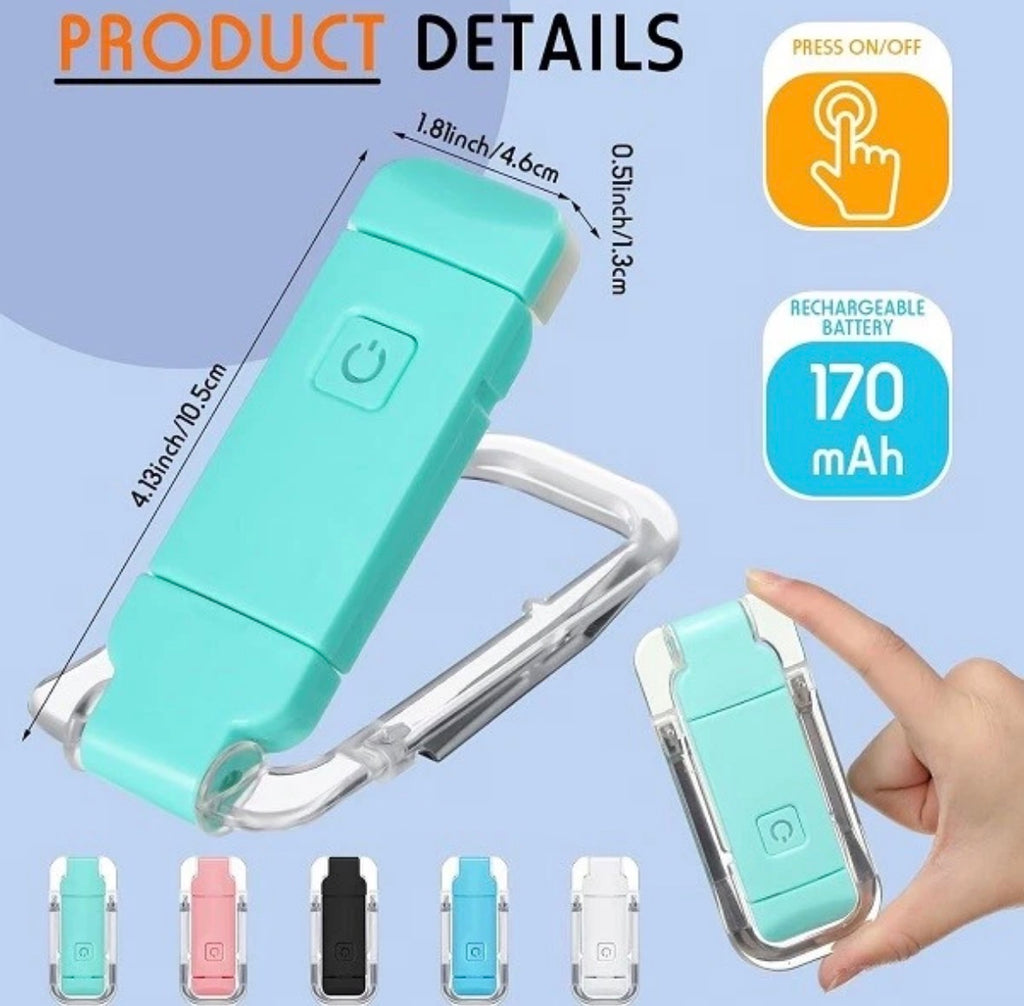 USB Rechargeable LED Clip on Book Light for Reading