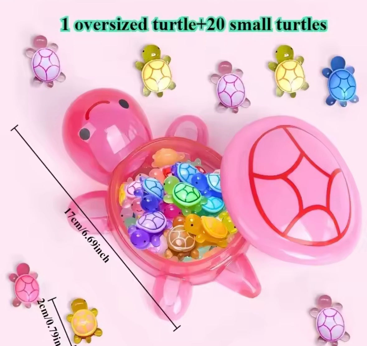 1+ 20pc Glow-In-The-Dark Resin Turtle
