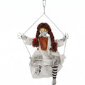Hanging Creepy Girl on Swing Decoration