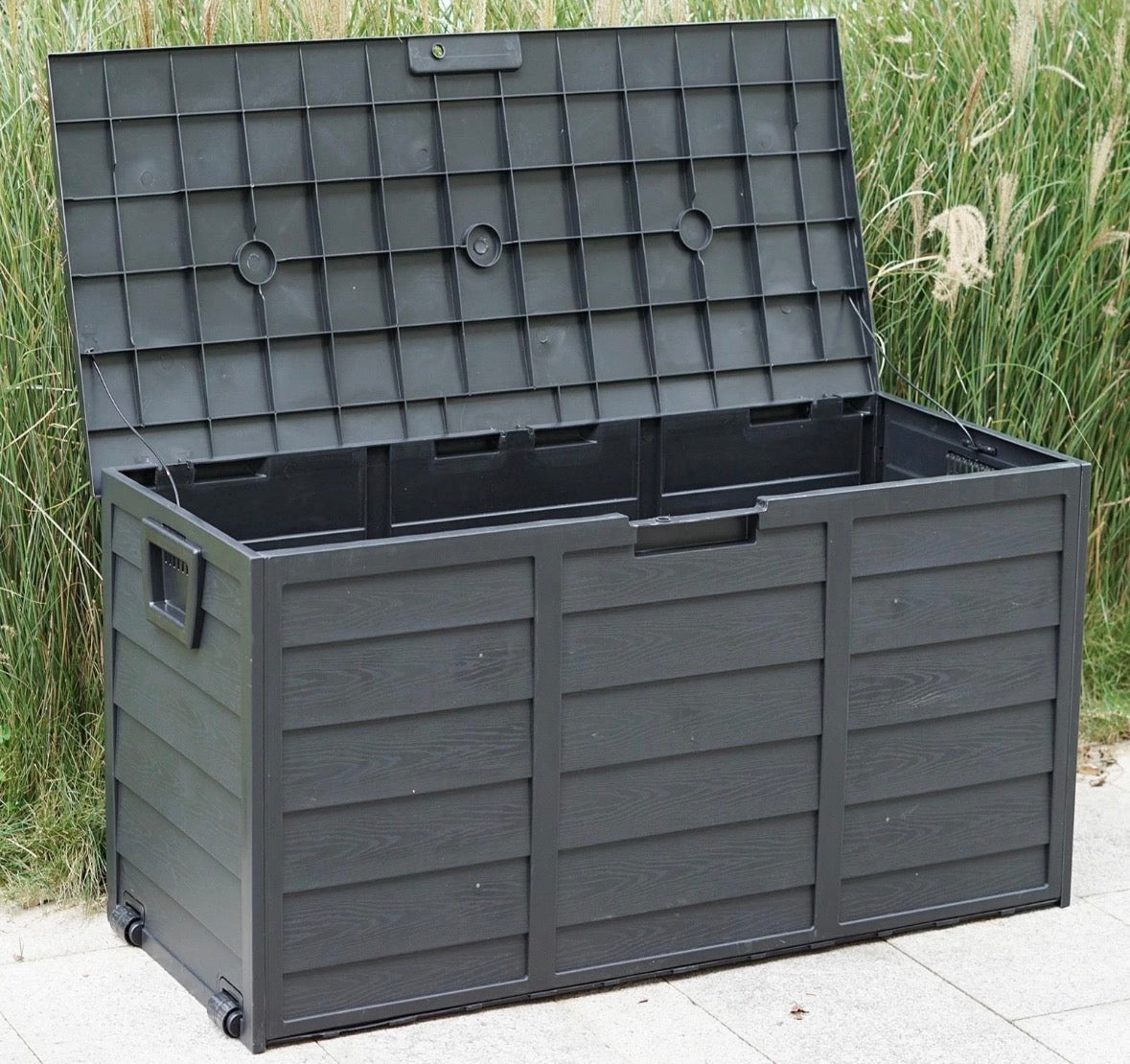 Black 300L Plastic Storage Box