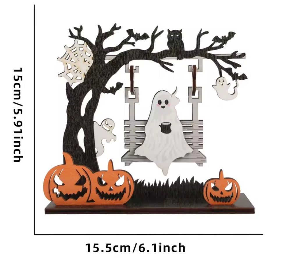 Halloween Swing Wooden Ornament
