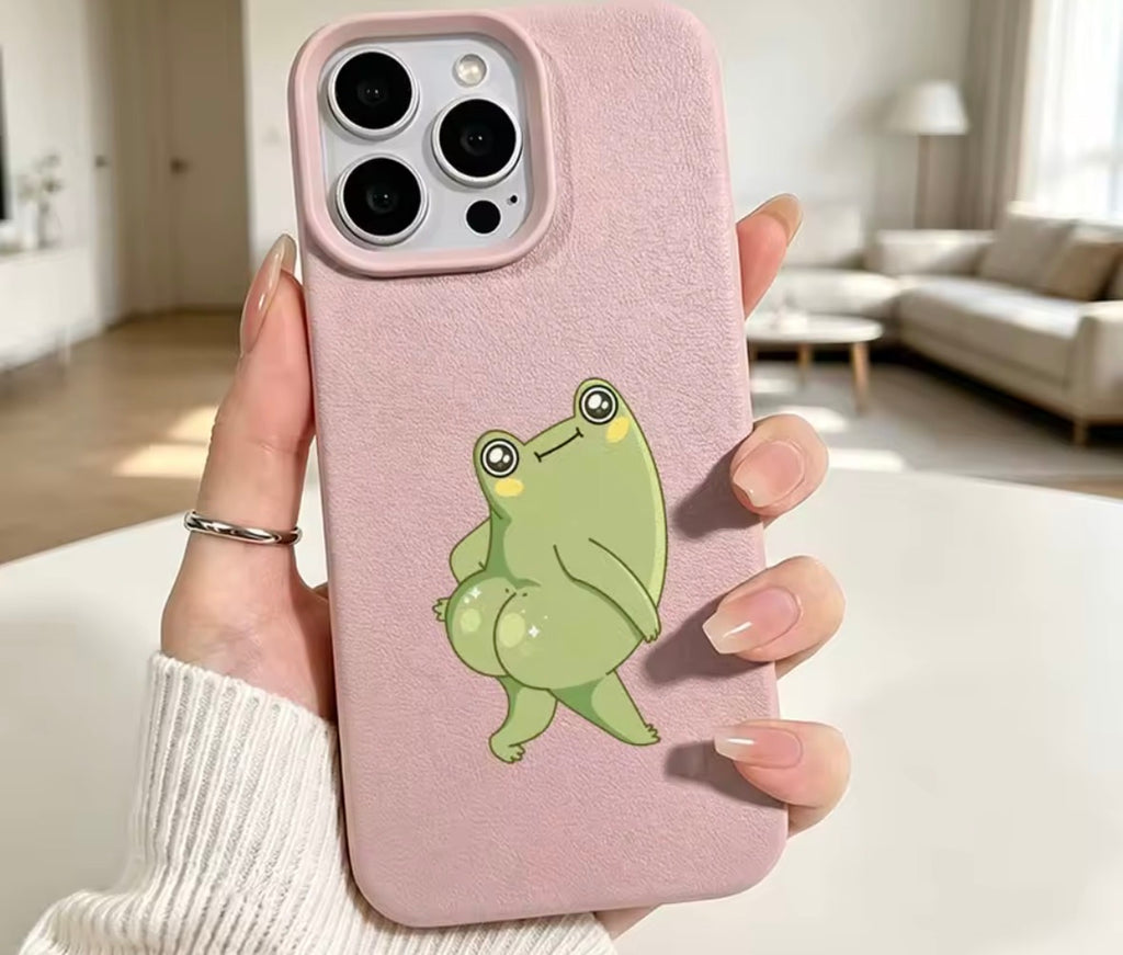 Cartoon Frog Big Butt Cover For Apple iPhone 17 Air 16 16E 15 14 13 12 11 X Plus Pro Max
