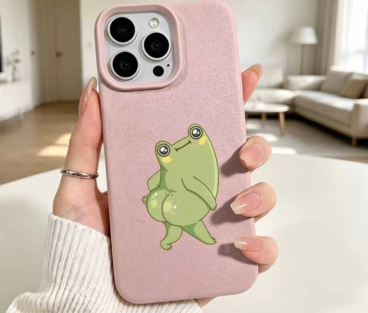 Cartoon Frog Big Butt Cover For Apple iPhone 17 Air 16 16E 15 14 13 12 11 X Plus Pro Max