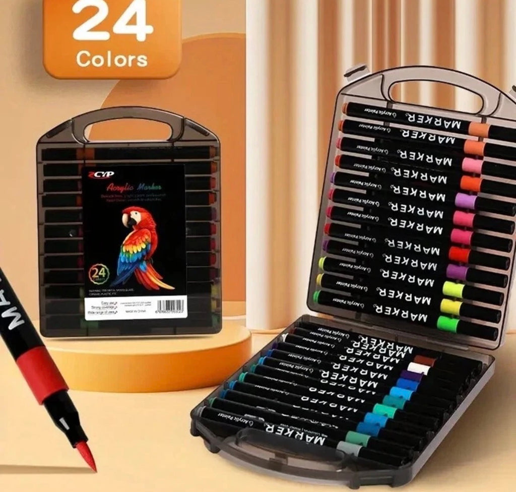 24 Colours Acrylic Paint Pens