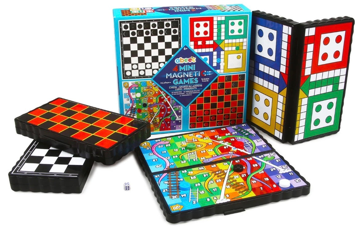 4 Mini Magnetic Travel Games