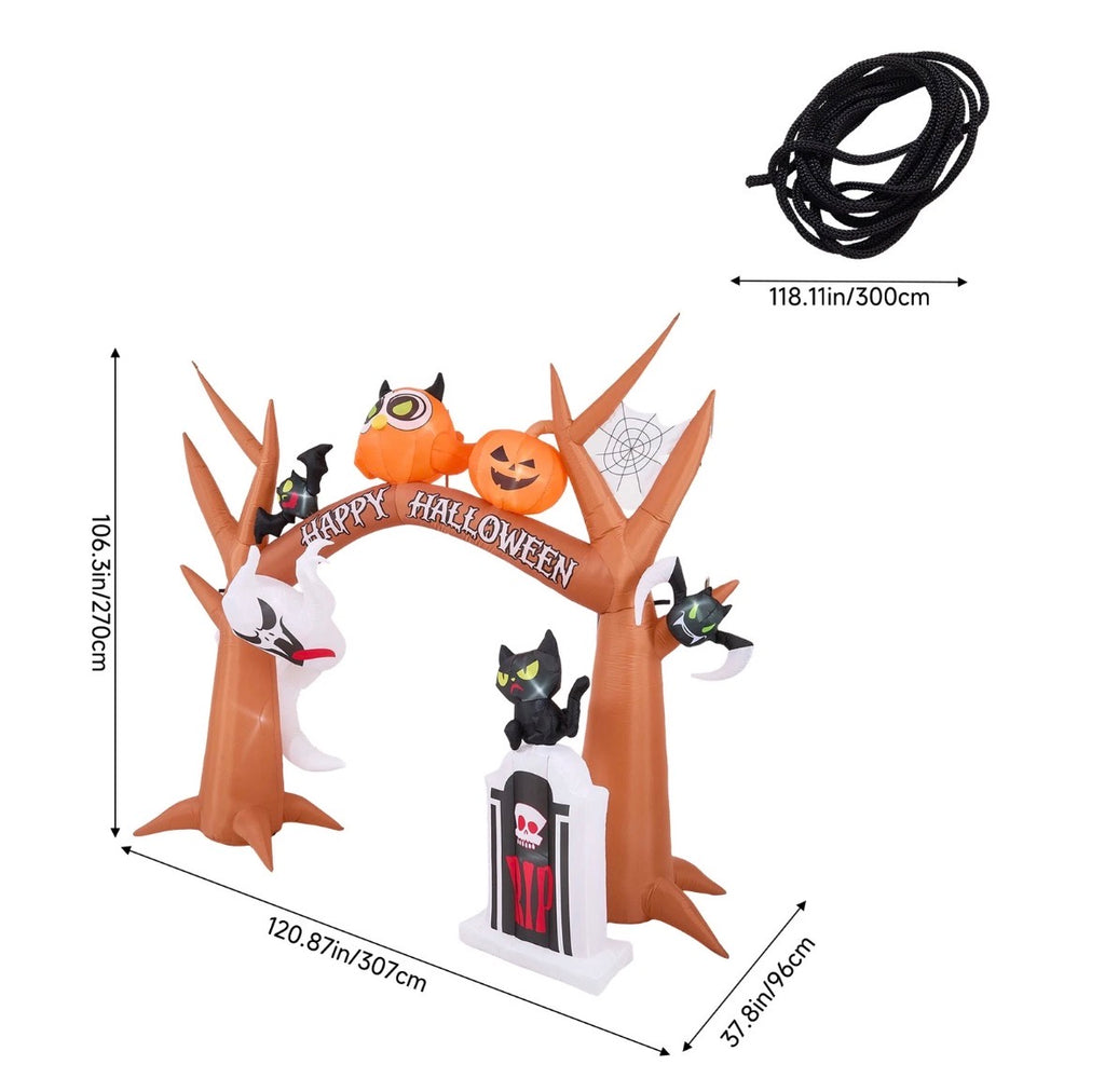 Happy Halloween Inflatable Archway LED Dead Tree
