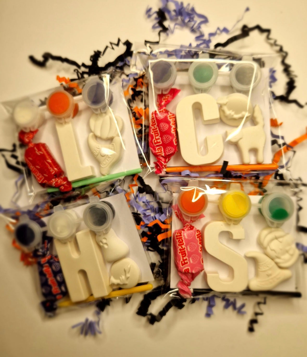 Paint your own Initial + Mini Halloween Figures