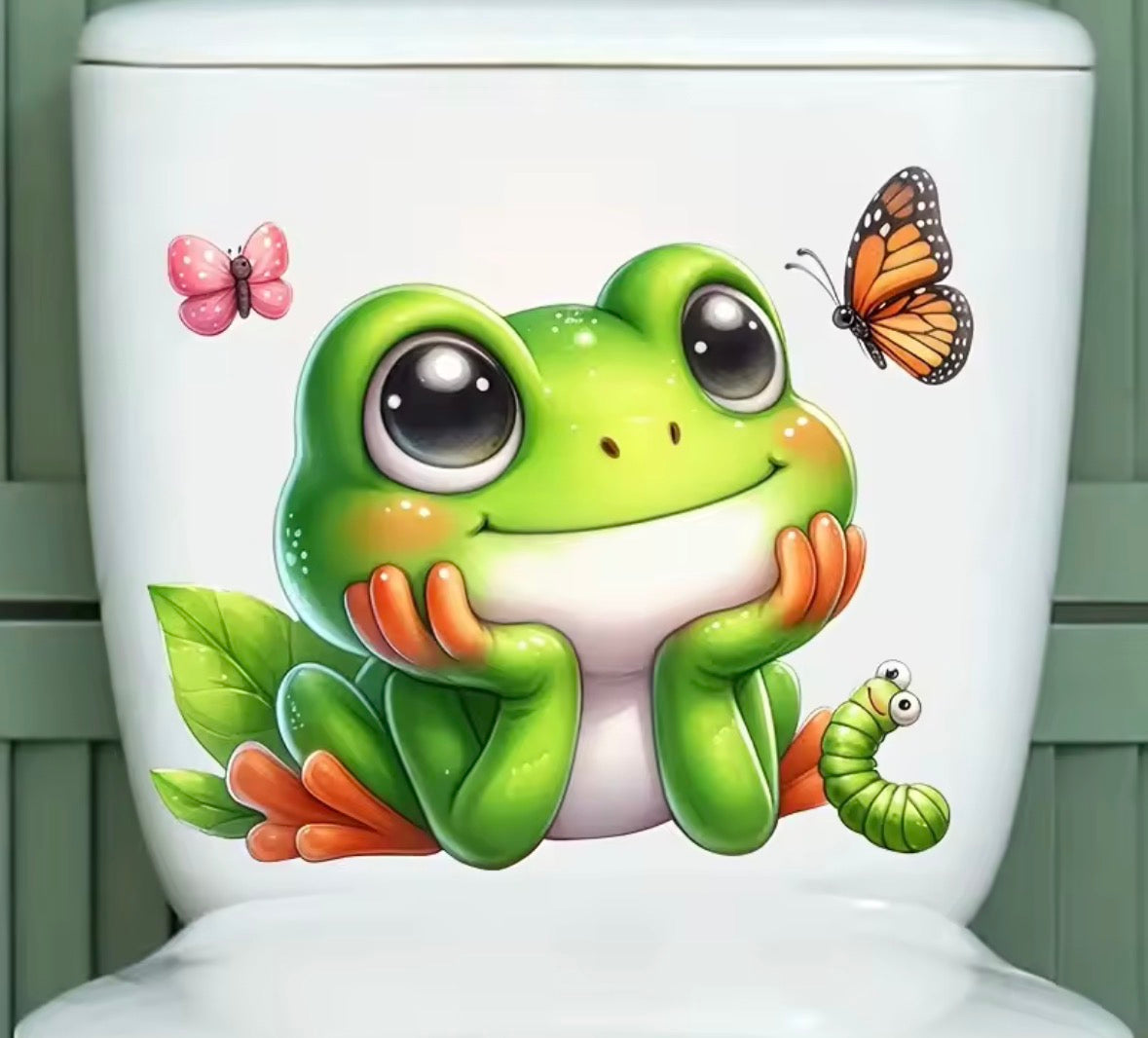 Frog Toilet Sticker 30cm Longest