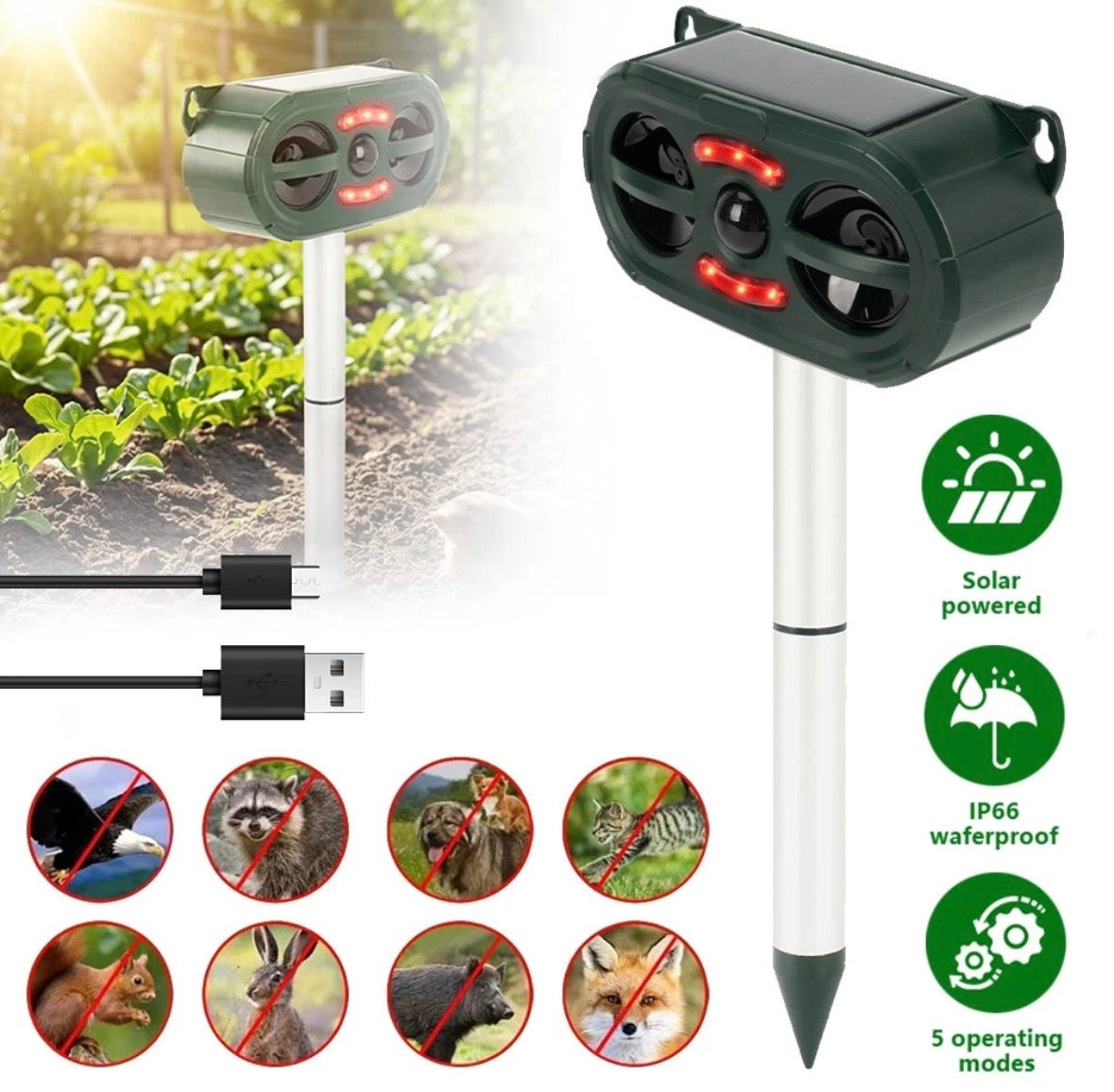 Ultrasonic Solar Pet Repellent
