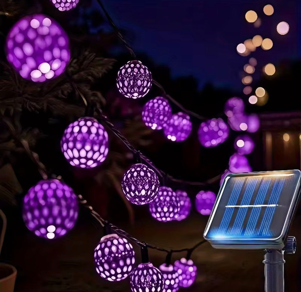 20 LED Moroccan Ball Solar String Lights