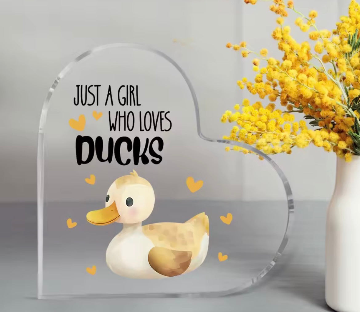 Just A Girl Who Loves Ducks Plaque
