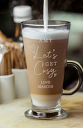 Personalised Get Cosy Latte Glass