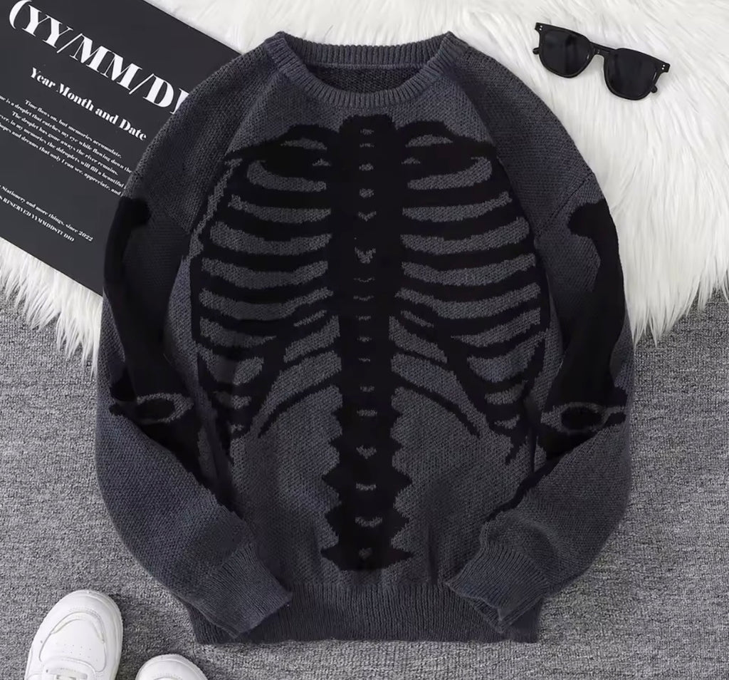 Backbone Print Sweater