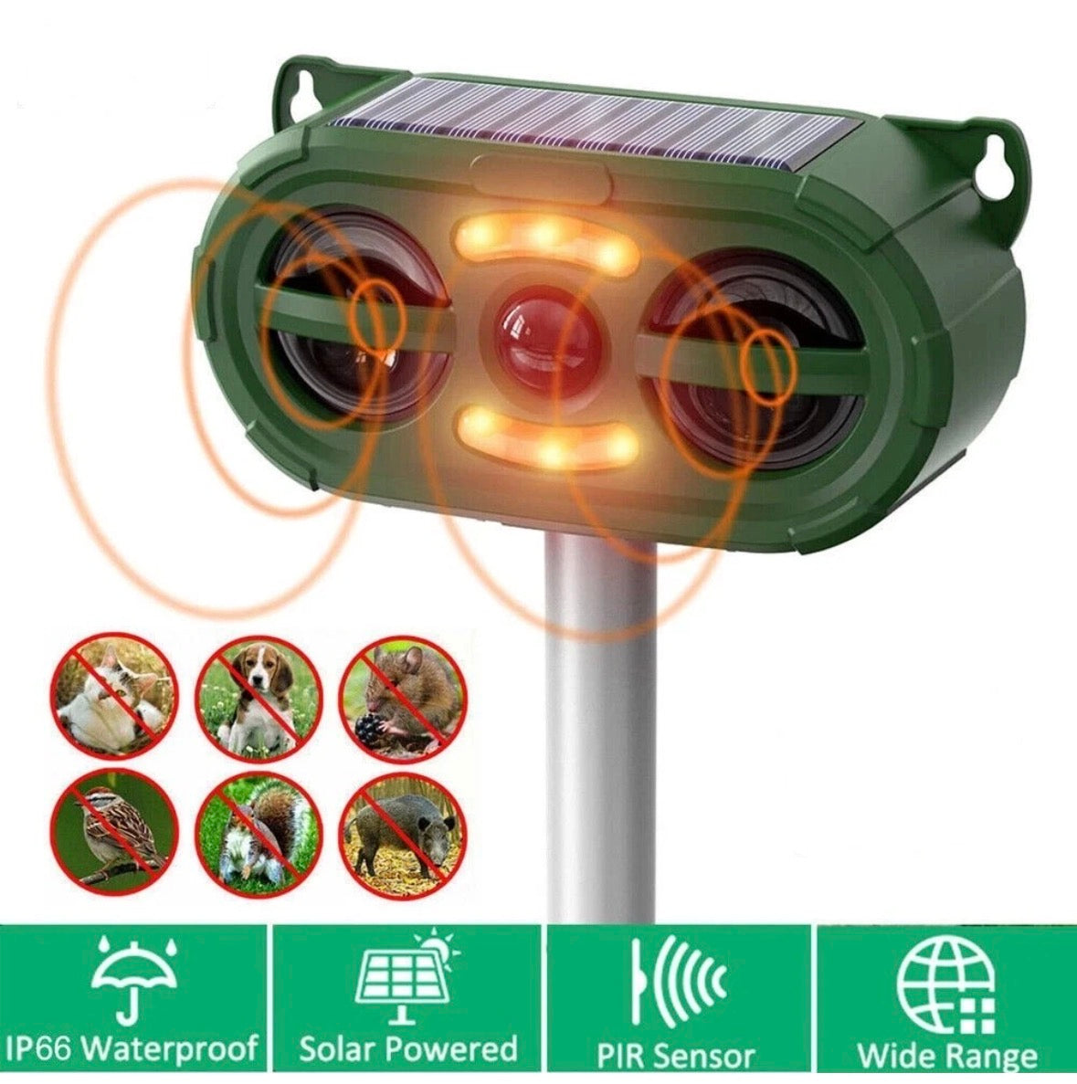 Ultrasonic Solar Pet Repellent