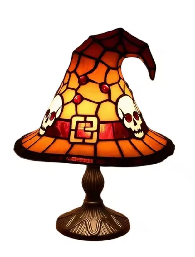 Stained Glass Witch Hat Lamp USB