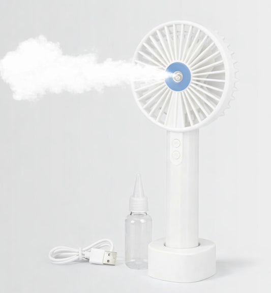 Portable Mist Spray Fan Mini Handheld Desk Cooler Fan USB Rechargeable Fan