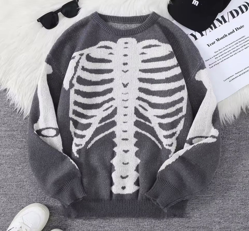 Backbone Print Sweater