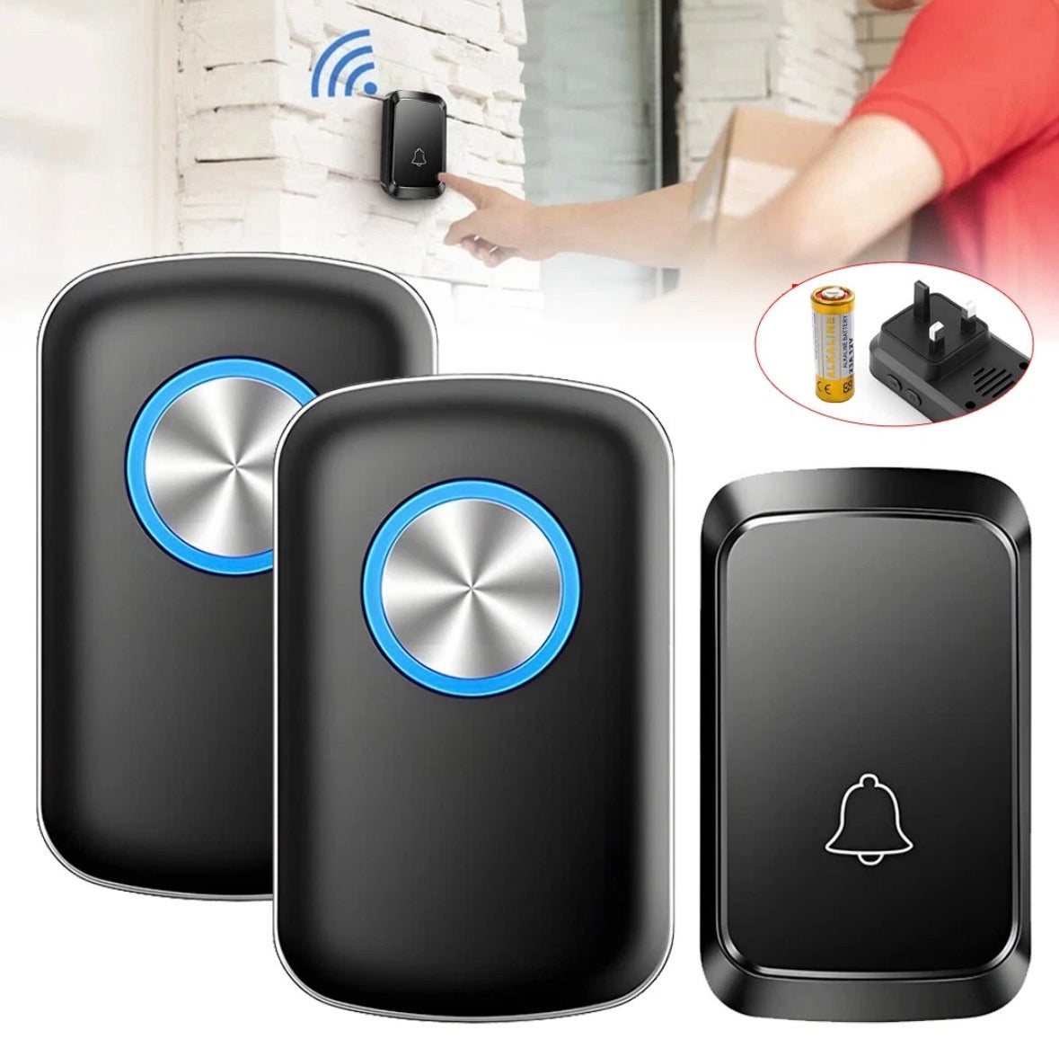 Waterproof Wireless Door Bells 1000ft Long Range Plug in