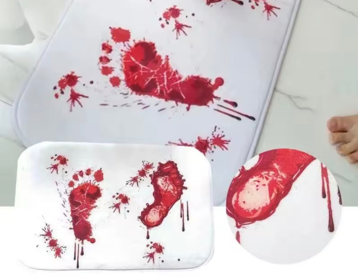 Halloween blood printed mat