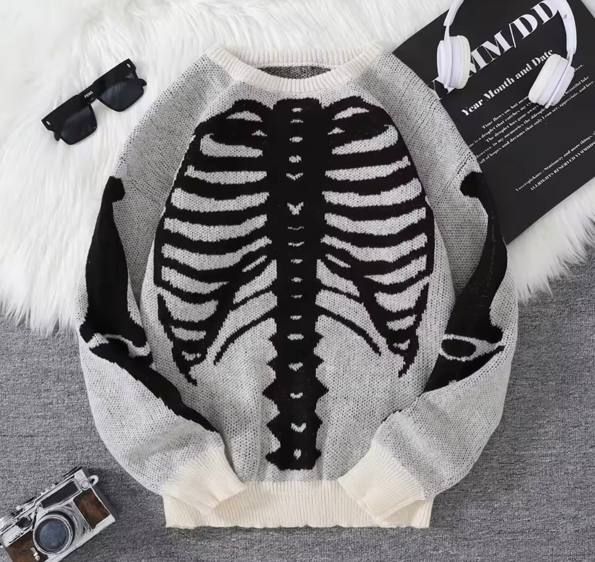 Backbone Print Sweater