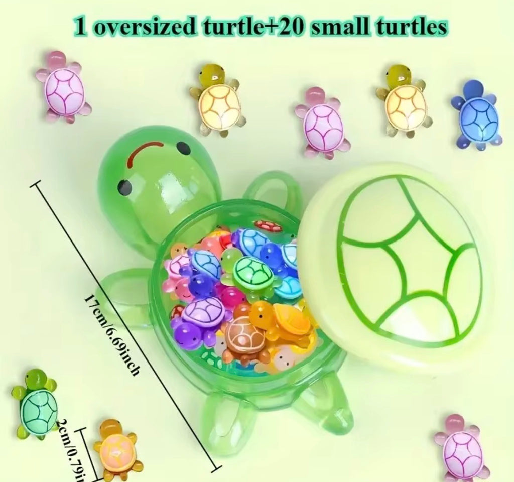 1+ 20pc Glow-In-The-Dark Resin Turtle