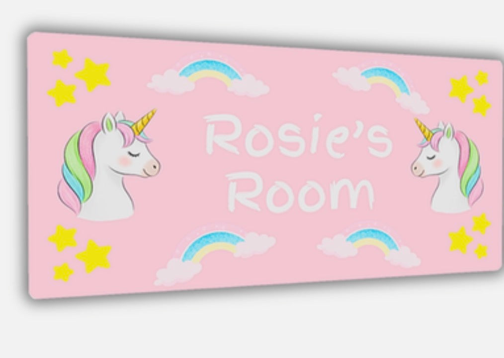 Personalised Unicorn Door Sign