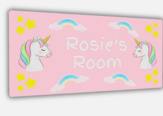 Personalised Unicorn Door Sign