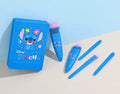 5Pcs Stitch Portable Makeup Brush Set With Mirror