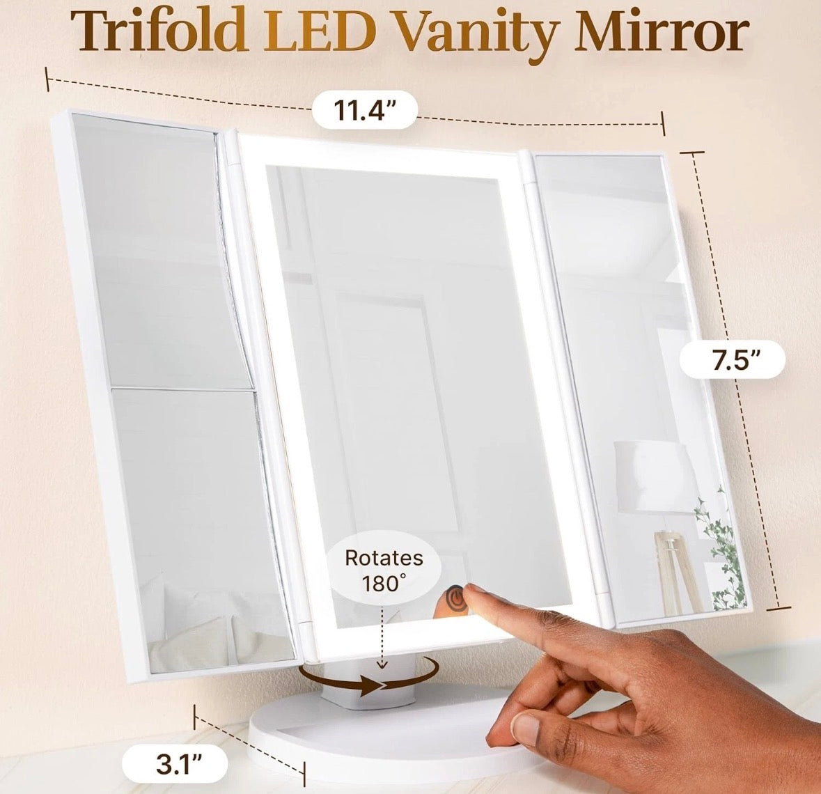 Vanity Mirror  Makeup LED Touch-Screen Light