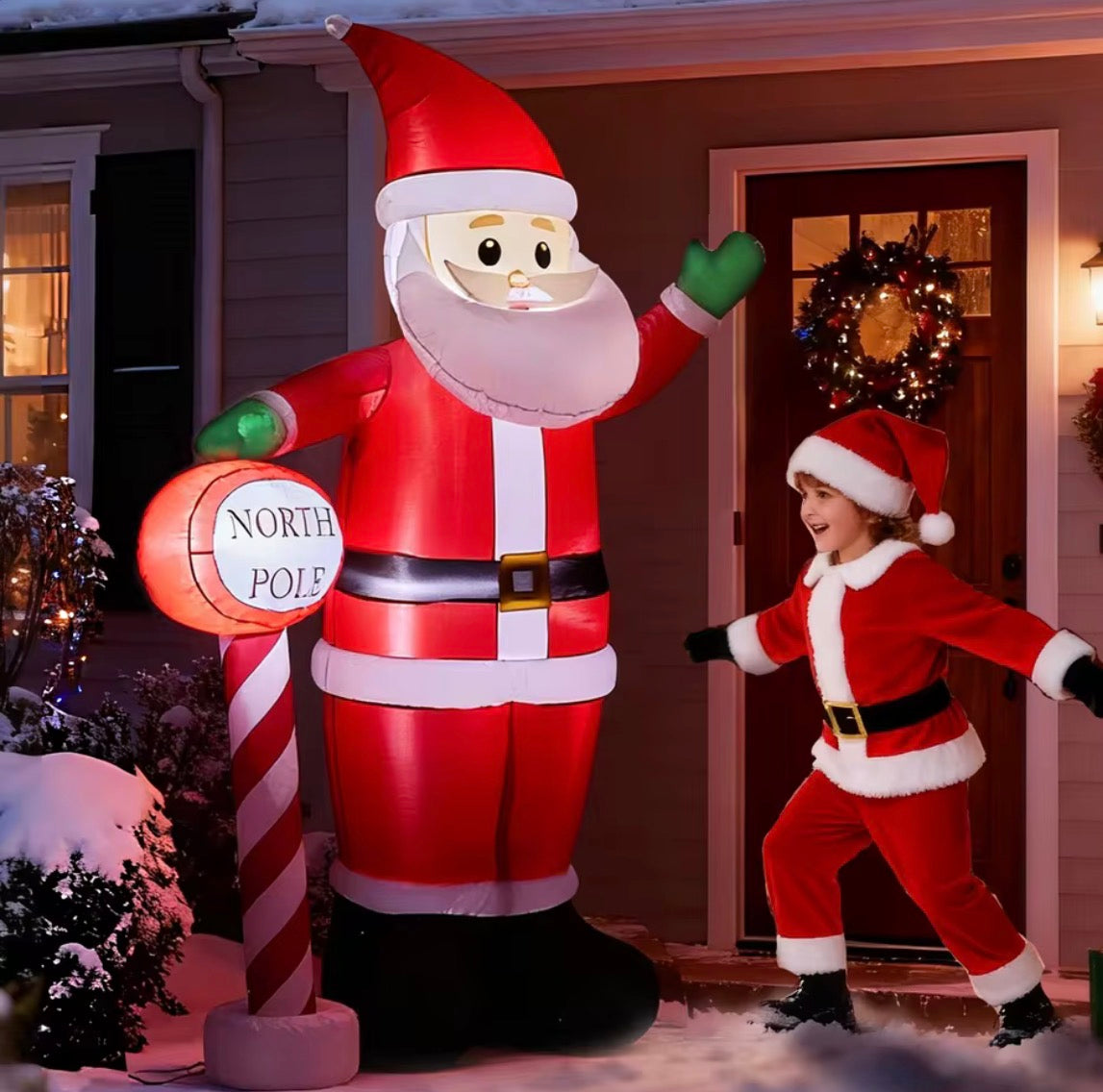 8FT Christmas Inflatables Giant Santa Outdoor Yard Decoration Blow Up