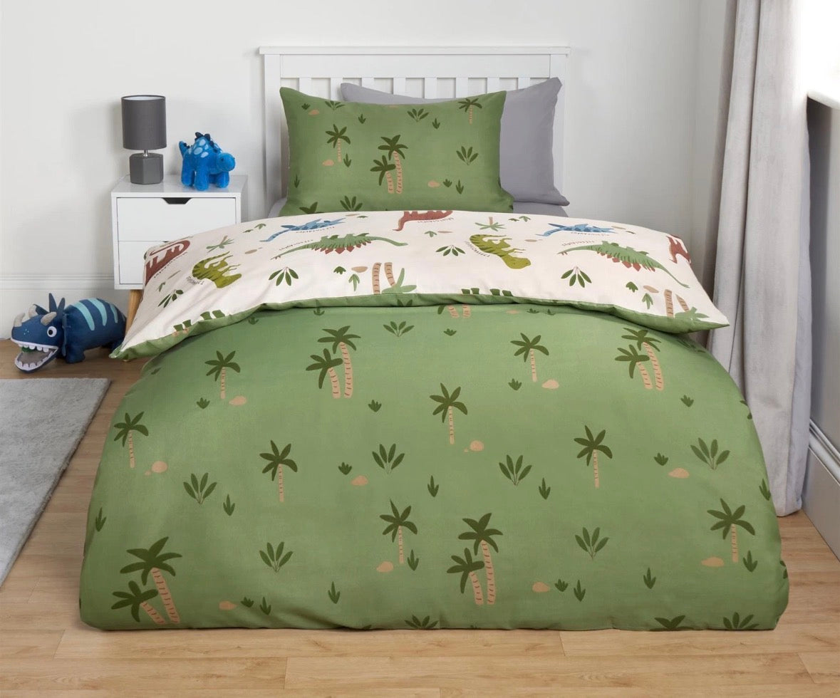 Dinosaur Reversible Duvet Set- Single