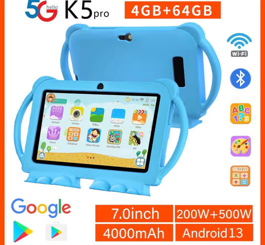 7 Inch Kids Tablet with Cartoon Proof Case