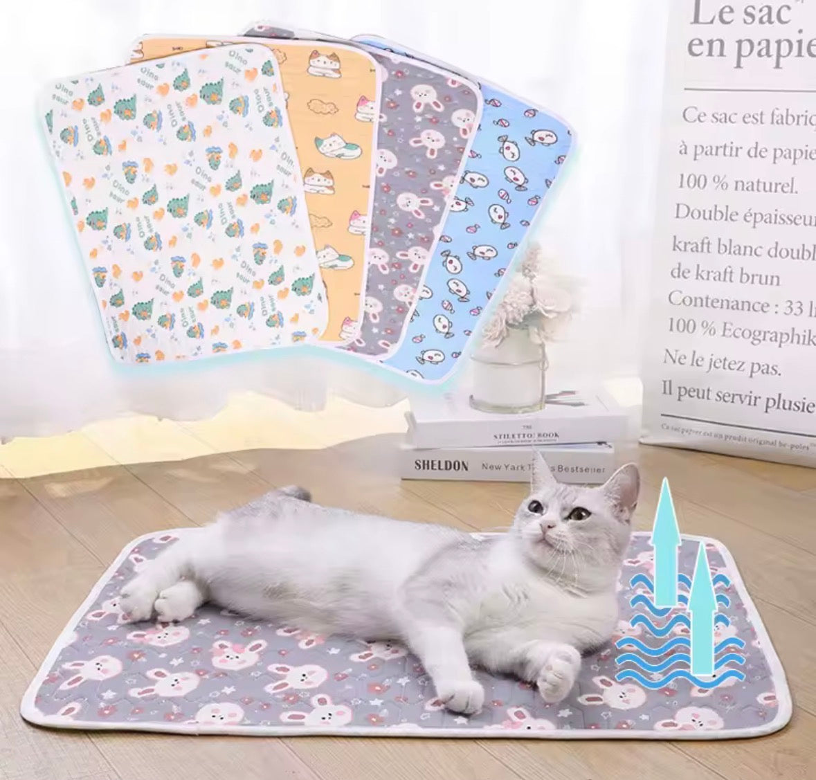 Summer Cooling Ice Silk Latex Pad Fir Dogs And Cats