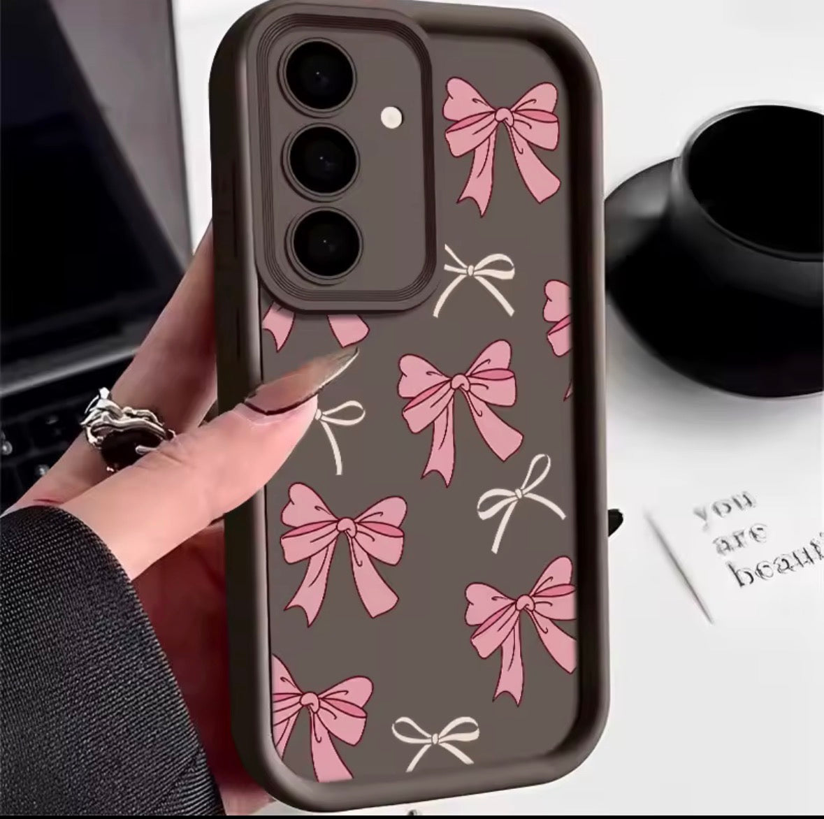 Bow Tie Silicone Case For Samsung Galaxy S26 S25 S24 Ultra S23 S22 Plus S24 S25 FE A57 A37 A17 A56 A27 A36 A16 A55 A15 A54