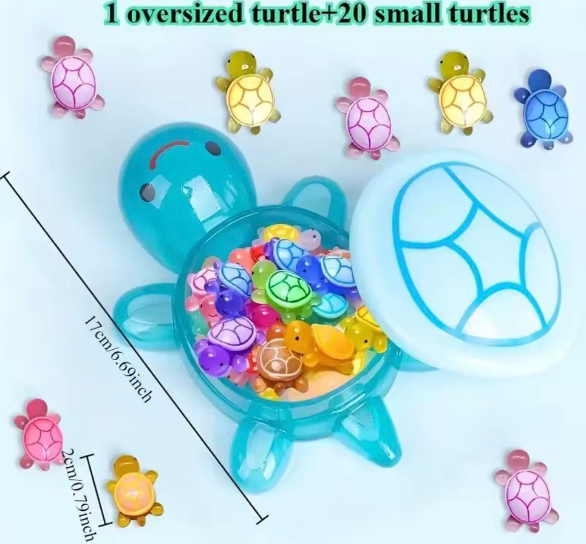 1+ 20pc Glow-In-The-Dark Resin Turtle